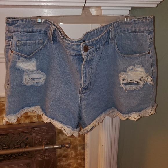 size 16 denim shorts